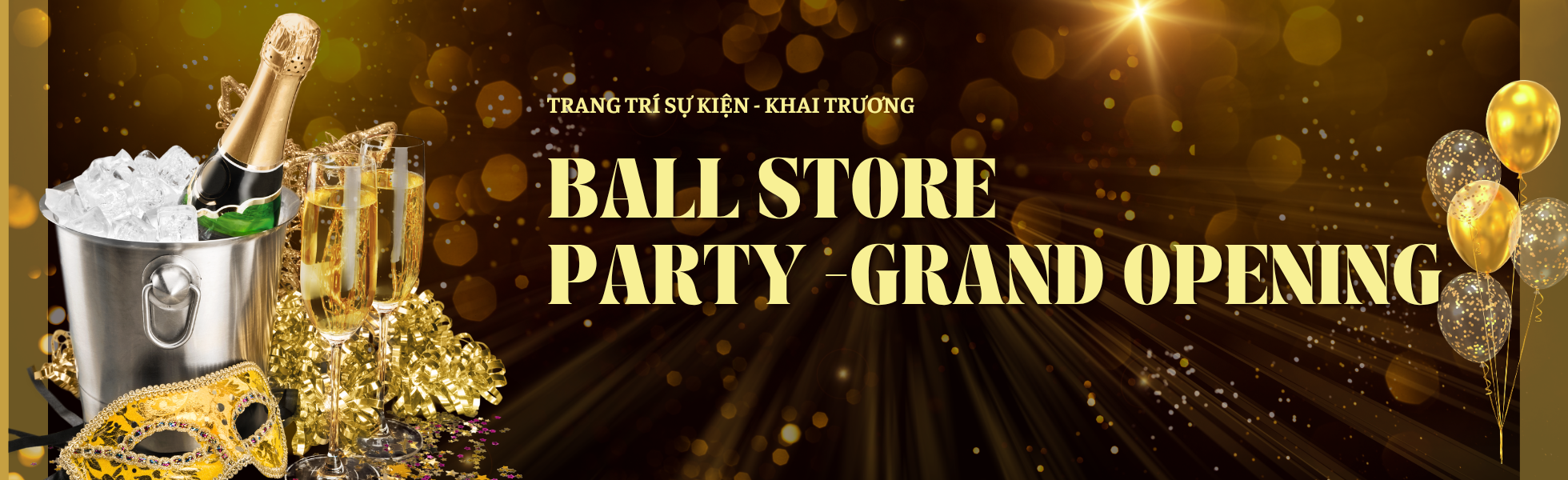 Banner trang trí tiệc cưới Ball Store